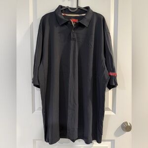 Burberry Men's Black Polo with Red Accent